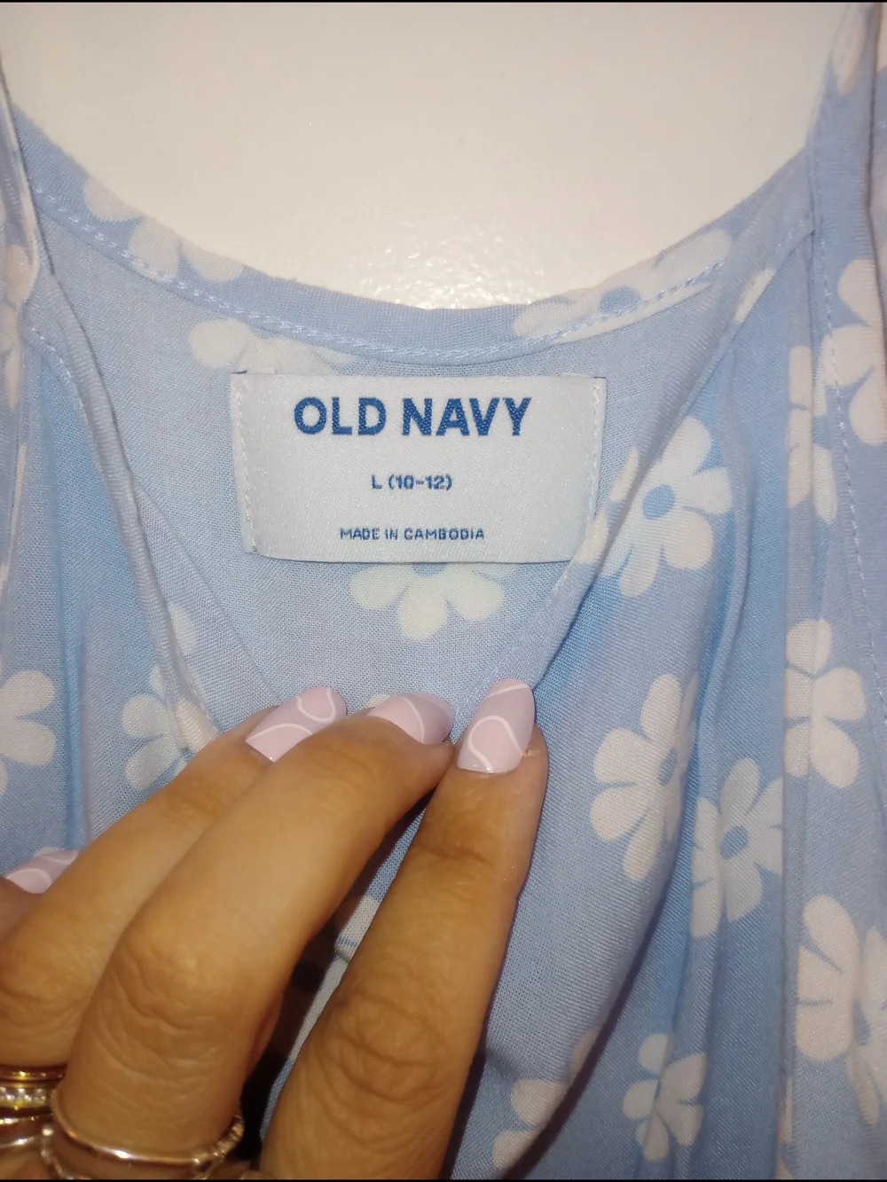 Old Navy Light Blue Daisy  Dress